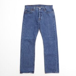 Levi's Mens Jeans Blue 501 Original Straight Leg Button Fly W32 L30